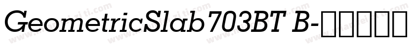 GeometricSlab703BT B字体转换